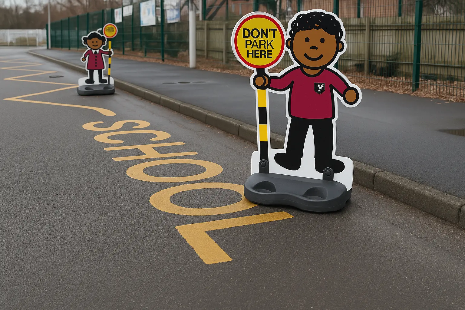 School parking sign